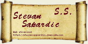 Stevan Sapardić vizit kartica